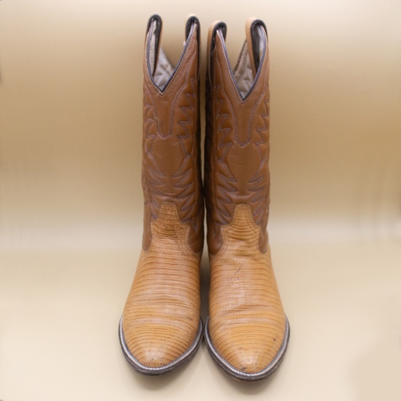 San Diego Leather Cowboy Boots Made in Mexico Women's Size 6 - Picture 3 of 11